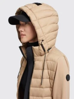 Khujo Manteaux Dhiver Manteau D’hiver RUTH MATT Femme Beige -Khujo 78b79c68ab5052f8f8a02c81e3f8da9a