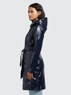 Khujo Manteaux De Pluie Manteau Mi-saison Alecia Femme Bleu Nuit -Khujo 7a741270cd52138e5766fb00ed27aee8