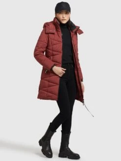 Khujo Manteaux De Mi-saison Manteau Mi-saison Fitt Light Femme Rouge Rouille -Khujo 7b3ae764db003df19b43f57c51647bfa