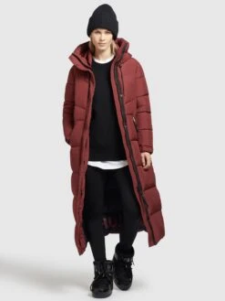 Khujo Manteaux Dhiver Manteau D’hiver Shimanta 2 Femme Rouge Rouille -Khujo 7d111090f6377246c62c9975222e74f1