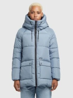 Khujo Vestes De Mi-saison Veste Mi-saison Pheobe Femme Bleu Clair -Khujo 7d36a0d0f014b8c56ba65246470f226e