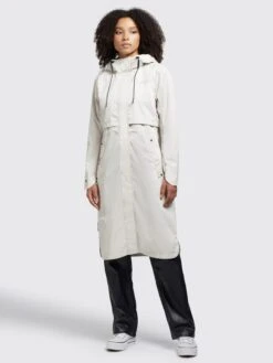 Khujo Manteaux De Mi-saison Manteau Mi-saison Jomana Femme Blanc Cassé -Khujo 7fc79d24c4a66ce5abde1b89a112a337