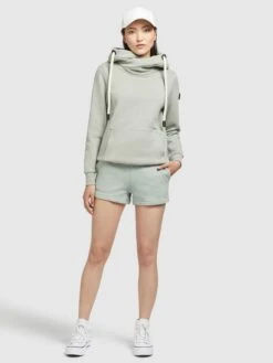Khujo Sweats à Capuche Sweat-shirt Rhabea Femme Vert Pastel -Khujo 7fca10bf52116e572c0479e2b5c0b34f