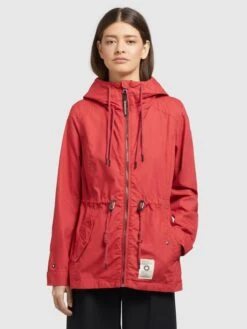 Khujo Vestes De Mi-saison Veste Mi-saison SESIA Femme Rouge -Khujo 86aa3009bf2a61412101f36724776dc5