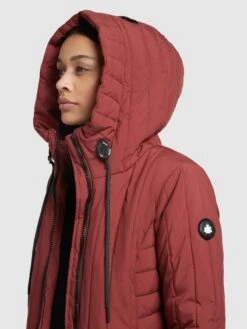 Khujo Vestes Dhiver Veste D’hiver Jerry Femme Rouge Rouille -Khujo 87a6e76876190d9c55bad694279331fd