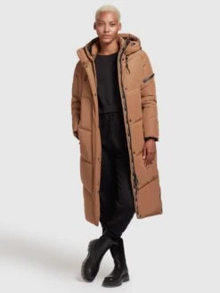 Khujo Manteaux De Mi-saison Manteau Mi-saison Sonje Femme Caramel -Khujo 899bc6374c7dc3040a4867d5013f74b9