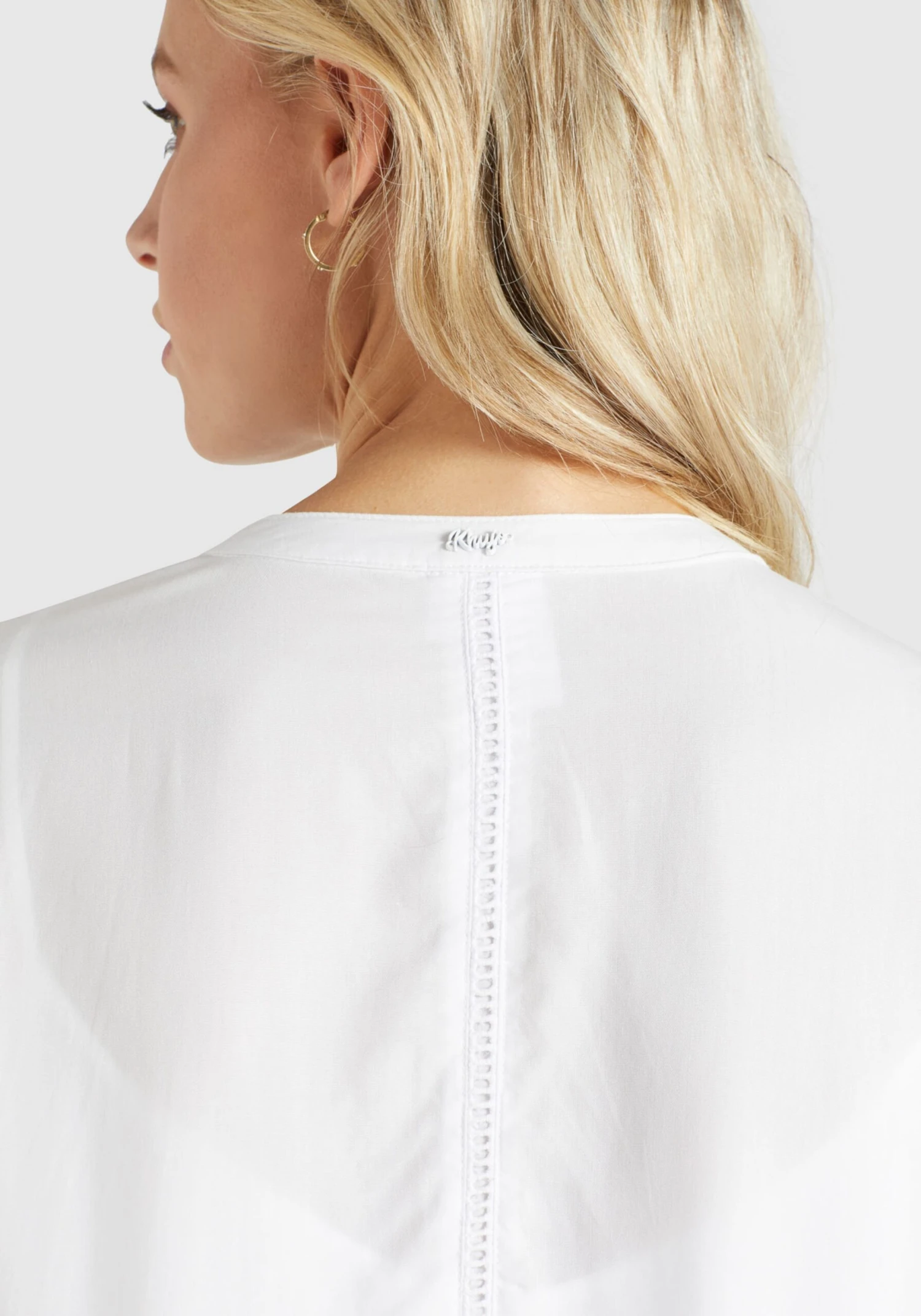 Khujo Robes Fluides Robe-chemise Crepes Femme Blanc 10 Khujo Robes Fluides Robe-chemise Crepes Femme Blanc - Image 8