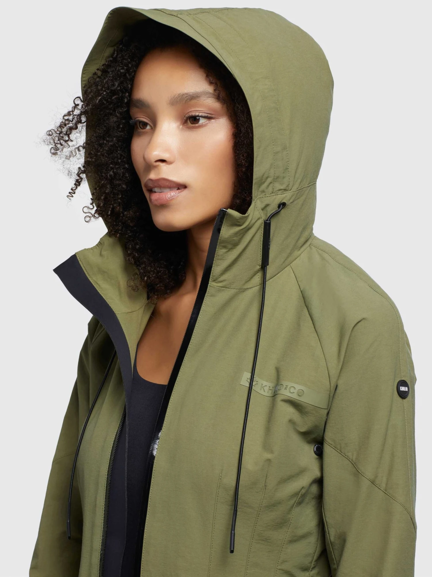 Khujo Parkas Parka Mi-saison Femme Olive 9 Khujo Parkas Parka Mi-saison Femme Olive - Image 7
