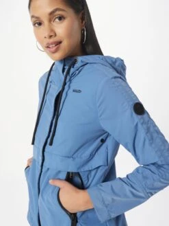Khujo Vestes De Mi-saison Veste Mi-saison Zahira Femme Bleu-gris -Khujo 8d7ce0bed577bb45b354c5c8ee4af02b