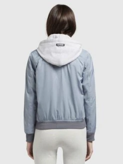 Khujo Vestes De Mi-saison Veste Mi-saison PERSEE Femme Bleu Clair / Gris -Khujo 90e7e2dd906b46b06d158f4b6beef28d