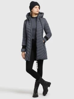 Khujo Manteaux Dhiver Manteau D’hiver Nita Femme Anthracite -Khujo 9147799d65370b0d6d2917a55b650d78