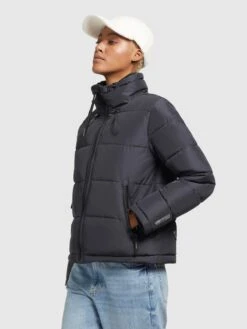 Khujo Vestes Dhiver Veste D’hiver Tuba 3 Femme Bleu Fumé -Khujo 95639bfa4cd5aeadbdd6fa947c61bdb6