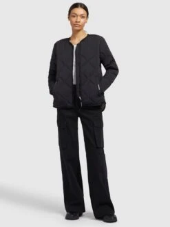 Khujo Vestes De Mi-saison Veste Mi-saison ALMA Femme Noir -Khujo 97eaadd48d35aa472ad22da61864b73b