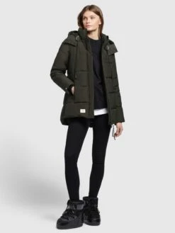 Khujo Vestes Dhiver Veste D’hiver Eunice Femme Olive -Khujo 99904d1e5c690dda0ccf7e536db040c5