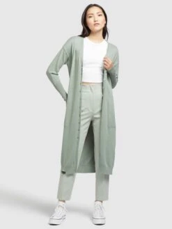 Khujo Gilets Cardigan Elina Femme Menthe -Khujo 9b01bffb103fe6bbfed5bc2371954850