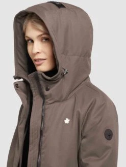Khujo Parkas Parka Mi-saison LARIA Femme Marron -Khujo 9bf7f3a6b15477c86c0d21c261f60381