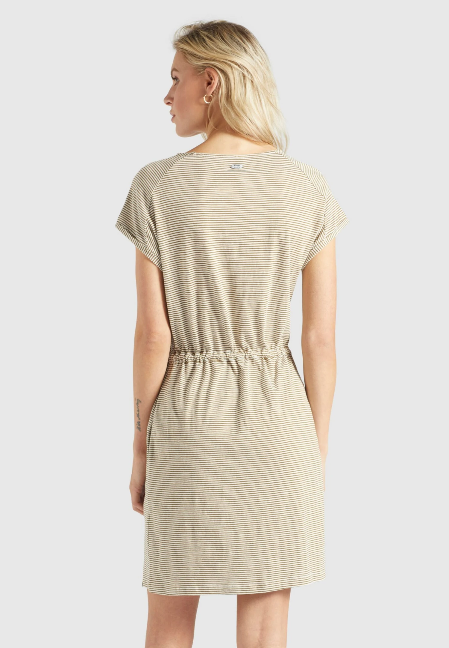 Khujo Robes En Jersey Robe ANNEMARIE Femme Beige / Blanc 7 Khujo Robes En Jersey Robe ANNEMARIE Femme Beige / Blanc - Image 5