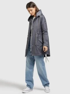 Khujo Parkas Parka Mi-saison ONDA2 Femme Bleu-gris -Khujo 9e2ec4689a004af906b8d20b86617424