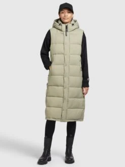 Khujo Vestes Sans Manches Gilet Magneta Femme Vert Pastel -Khujo a09bb073cdbf09af6ec808c32c23eee6