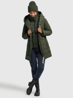 Khujo Manteaux Courts Manteau D’hiver Floyt Femme Olive -Khujo a0a3e12ce4c97ab07354a795b563566a