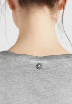 Khujo T-shirts T-shirt Pergola Femme Gris Foncé / Gris Chiné -Khujo a1815c6f1246f5f495f14aa2567bc0dc