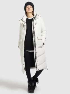 Khujo Manteaux Dhiver Manteau D’hiver Elvita Femme Blanc Cassé -Khujo a3e85e92a9fe4f3e8c87fc3d86e10ec5