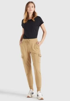 Khujo Pantalons De Survêtement Effilé Pantalon Cargo Staci Femme Beige -Khujo a5cf6182e600f197d0408842501d7e3c