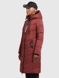 Khujo Manteaux De Mi-saison Manteau Mi-saison Aribay Femme Rouge Rouille -Khujo a757b923abe08a918ff31ddb9b91180e