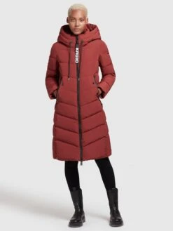 Khujo Manteaux Dhiver Manteau D’hiver Ayleena Femme Rouge Rouille -Khujo aa864292a0d7a2991aa270eefe50770f