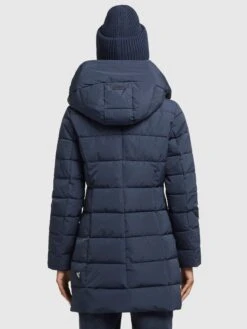 Khujo Manteaux Courts Manteau D’hiver Floyt Femme Bleu Foncé -Khujo ad476aff2bdeb4ab320d7394fd3d6330