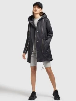 Khujo Parkas Parka Mi-saison ONDA2 Femme Gris Foncé -Khujo ae893c150c5742eb9defdf7156168c8d