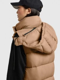 Khujo Vestes Sans Manches Gilet Tourin Femme Noisette -Khujo af54ea1eb5311b795501cce2c27dfb06