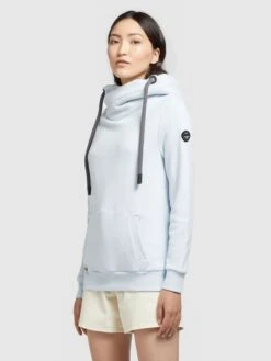 Khujo Sweats à Capuche Sweat-shirt Rhabea Femme Bleu Clair -Khujo afd1ebed125f31bfc461ee3a02c26bc5
