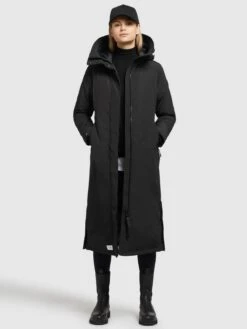 Khujo Manteaux Dhiver Manteau D’hiver ABELLA Femme Noir -Khujo b302c6f2b9c6960db1f14cd4d669e6ec