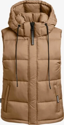 Khujo Vestes Sans Manches Gilet Eden Femme Noisette