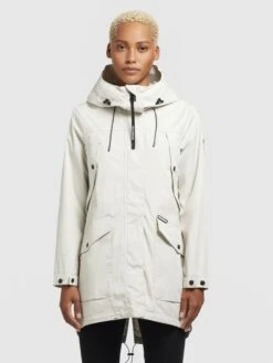 Khujo Manteaux De Mi-saison Manteau Mi-saison AIRA Femme Gris Clair -Khujo b9608f3a1dd862ba317b0d20f51e3e65