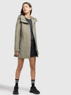 Khujo Manteaux De Mi-saison Manteau Mi-saison Artisa Femme Gris / Vert -Khujo bc8e577941b7308f9e342d39650300a8