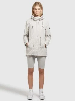 Khujo Vestes De Mi-saison Veste Mi-saison CAIMA Femme Gris Clair -Khujo bcf56bf56006b432075158d826f3b7f3