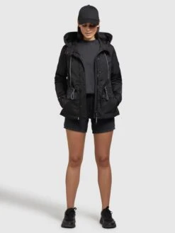 Khujo Vestes De Mi-saison Veste Mi-saison DEBBY Femme Noir -Khujo c1ba308ee4f1d3271cc0756de16bff2a