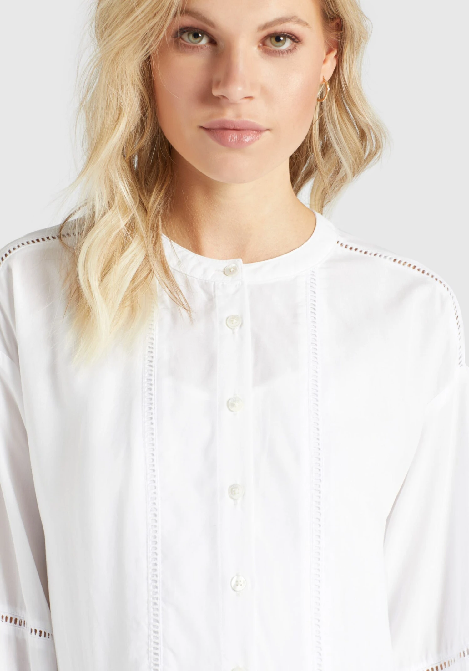 Khujo Robes Fluides Robe-chemise Crepes Femme Blanc 8 Khujo Robes Fluides Robe-chemise Crepes Femme Blanc - Image 6