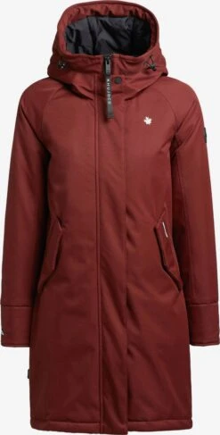 Khujo Parkas Parka Mi-saison Femme Rouge Rouille