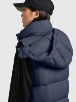 Khujo Vestes Sans Manches Gilet Tourin Femme Marine -Khujo ccb4afd27ccf336fbd00510c64203831