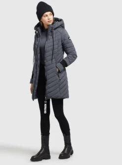 Khujo Manteaux Dhiver Manteau D’hiver Nita Femme Anthracite -Khujo cd8110bf2d487cb7539f782b02216d04
