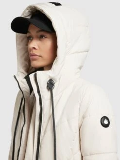 Khujo Manteaux Dhiver Manteau D’hiver Aribay 3 Femme Blanc Cassé -Khujo ce7a90024480ec214b68d3f1fcdcd271