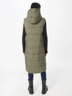 Khujo Vestes Sans Manches Gilet Tourin Femme Kaki -Khujo cf409bf99b4ba760e0f5e5567b0cf87f