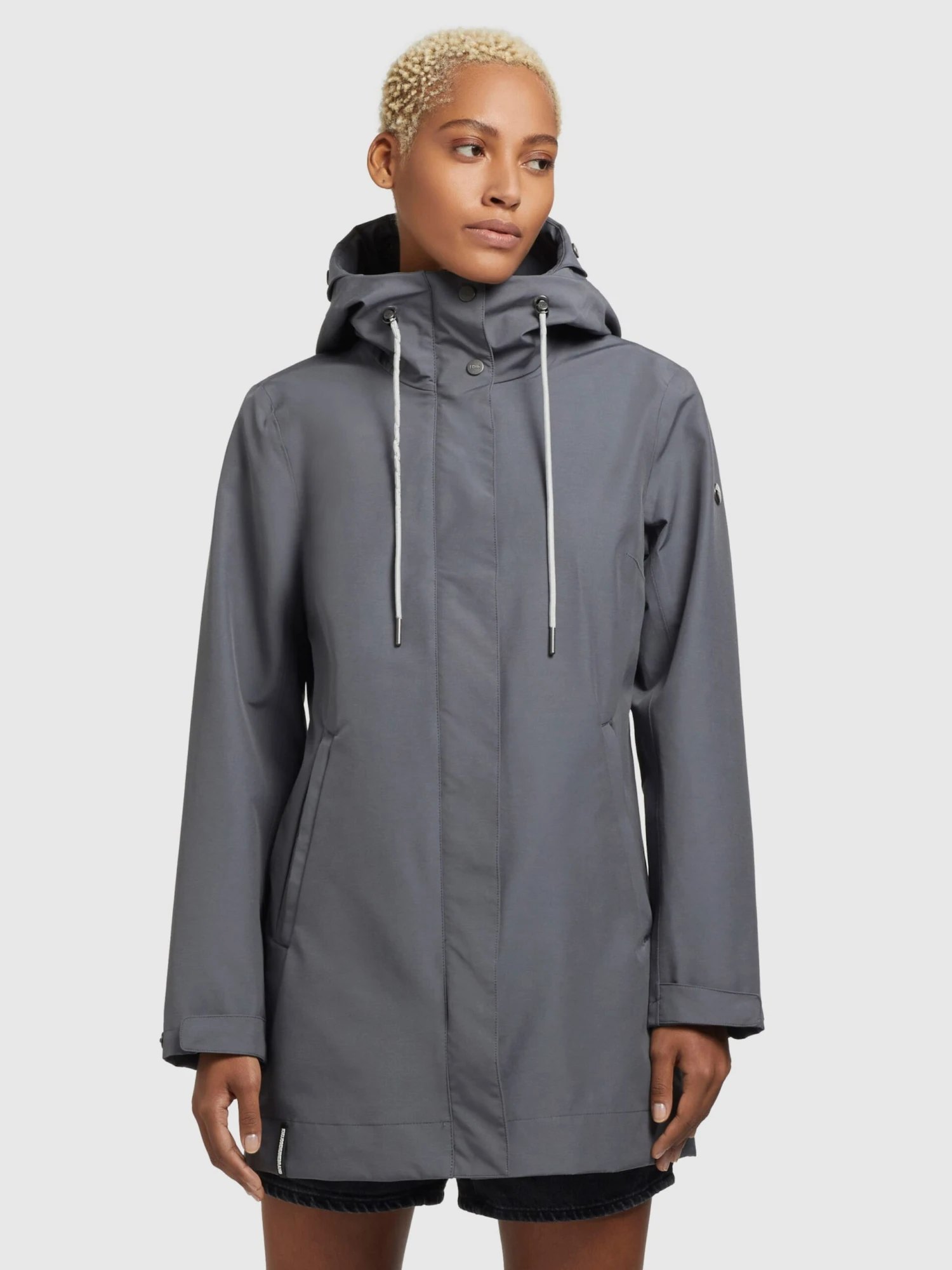 Khujo Manteaux De Mi-saison Manteau Mi-saison Artisa Femme Gris Fumé 4 Khujo Manteaux De Mi-saison Manteau Mi-saison Artisa Femme Gris Fumé - Image 2