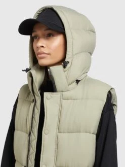 Khujo Vestes Sans Manches Gilet Magneta Femme Vert Pastel -Khujo d1cbf7d255a33a8553dc3349bce9f675