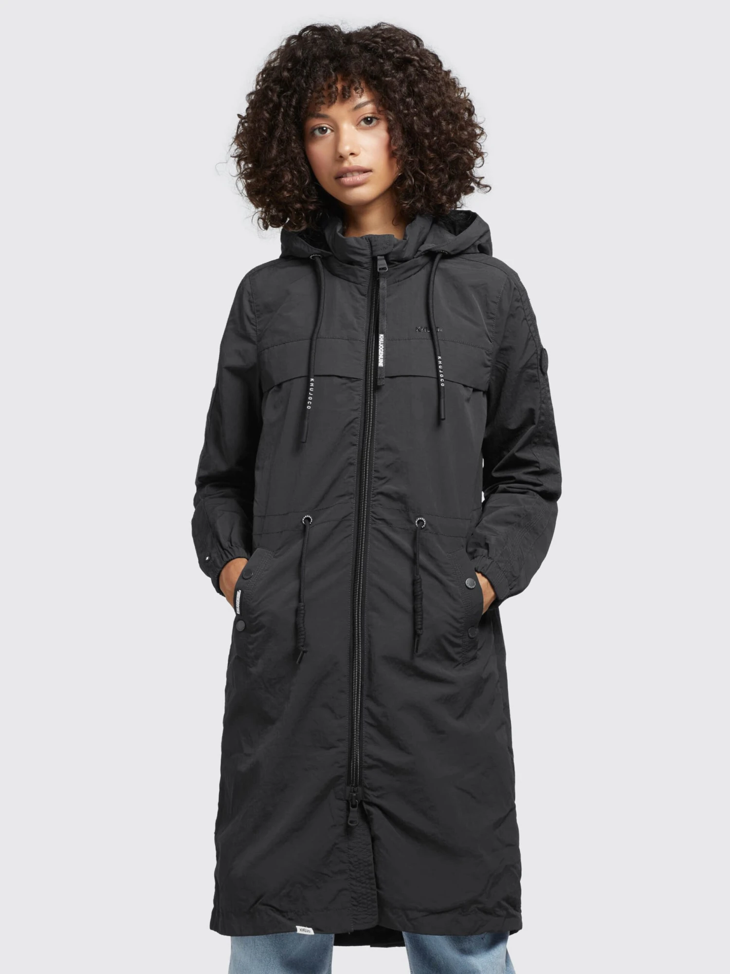 Khujo Manteaux De Mi-saison Manteau Mi-saison Voya3 Femme Noir 4 Khujo Manteaux De Mi-saison Manteau Mi-saison Voya3 Femme Noir - Image 2