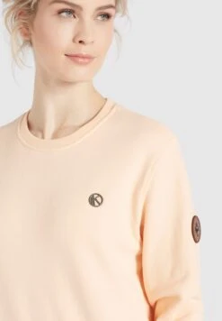 Khujo Sweats Sweat-shirt Lisel Femme Abricot -Khujo d8798b4fa0c04d9a0d32392663b5f8b4