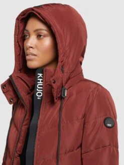 Khujo Manteaux Dhiver Manteau D’hiver Huba Femme Rouge Carmin -Khujo d914fa49ca464398523789cdb1b0905d